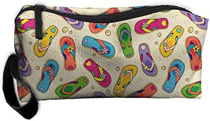 BaPaLa Beach Slippers Cosmetic Brush Medicine Make Up Zipper Multi-function Portable Wristlet Holder Sweing Bag