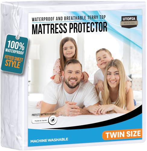 Utopia Bedding Hypoallergener, 100% wasserdichter Matratzenschoner (Doppel)