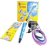 Scribbler 3D Pen V1 for Printing in the Air 3D Drawing Pen Art Tool with 3 Loops of Plastic Filament Refills in a nice Gift Box