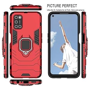 XIFAN Custodia per Oppo A52, Nuovo [Robusto] Tattico Anello Metallico Cavalletto [Funziona con Il Supporto Magnetico per… - immagine 6