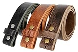 Genuine One Piece Full Grain Vintage Buffalo Leather Belt Strap