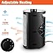 Orony Ceramic Portable Space Heater with Adjustable Heating Level - Perfect For Home and Office 750W/1500W Black