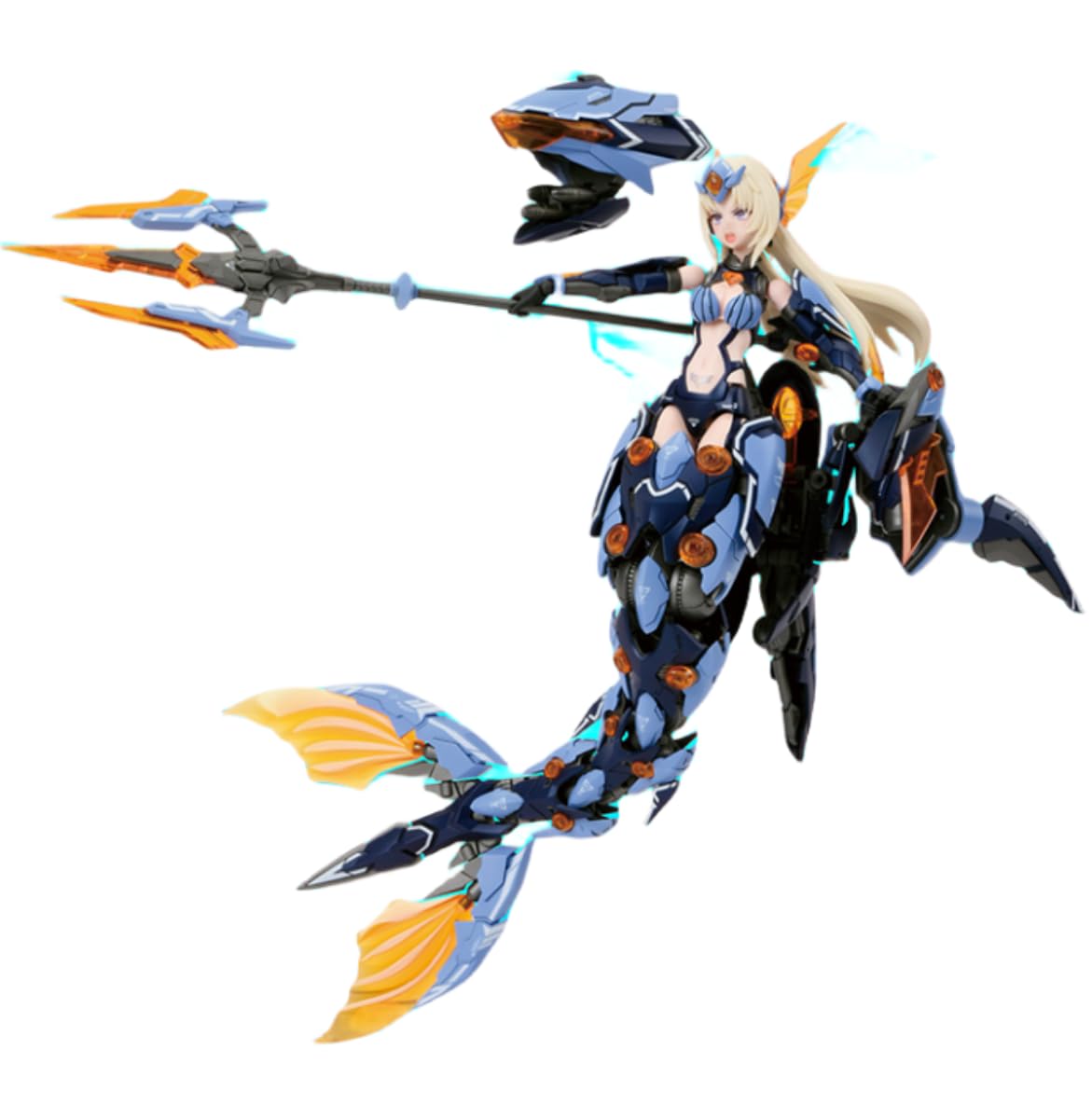 HiPlay Nuke Matrix Plastic Model Kits: Cyber Forest Mermaid, Storm Interceptor: Royal Enforcer, Tanya Charybdis, Mecha Musume, Anime Style 1:12 Scale Collectible Action Figures (Mermaid)