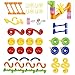 BATTOP Marble Run Railway Toy Marble Run Coaster Railway Construction Child Building Blocks DIY Game for Over 4 Years Old Kids