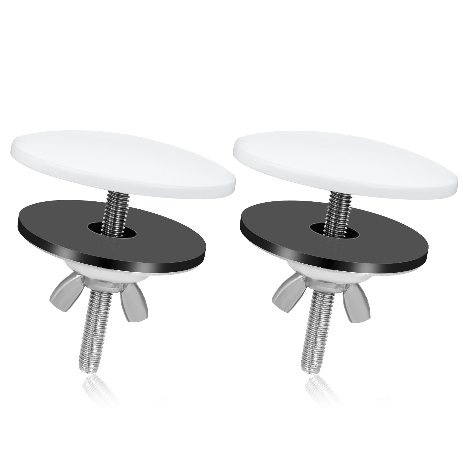 2pcs Kitchen Sink Hole Cover, 2 Inch Zinc Alloy Stainless Steel Kitchen Sink Faucet Plug Sealing Tap Cover Sink Plug Sink Hole Cover for Kitchen Sink (White)