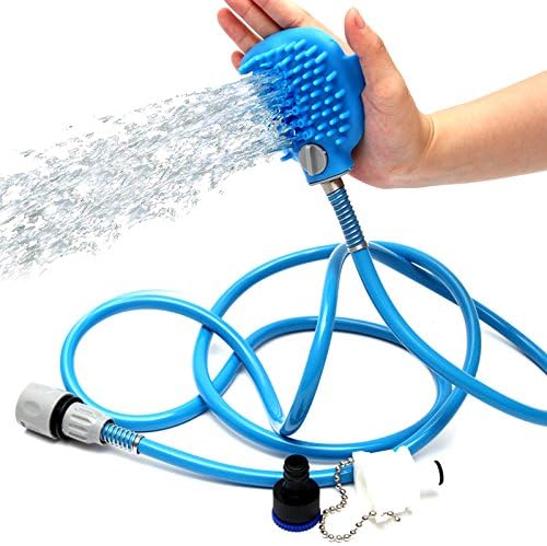 SMEIKER Pet Bathing Tool Dog Shower Hair Brush Comb Perfect for All Breeds Pets 2.5m with Paper Box Package Pet Products Dog Supplies