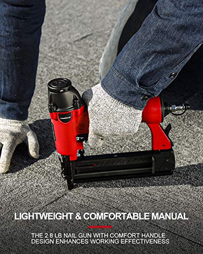 Clavadora POWERSMART Brad, clavadora neumática 2 en 1, compatible con calibre 18, 5/8 pulg. A 2 pulg., Pistola de clavos neumática de 100 sujetadores, 300 clavos Brad, 200 grapas de corona incluidas, PS6130 Clavadora POWERSMART Brad, clavadora neumática 2 en 1, compatible con calibre 18, 5/8 pulg. A 2 pulg., Pistola de clavos neumática de 100 sujetadores, 300 clavos Brad, 200 grapas de corona incluidas, PS6130