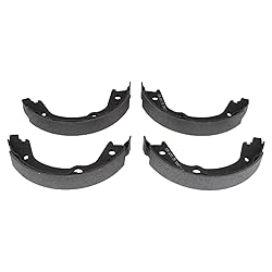 TRQ Rear Parking Brake Shoe Set Compatible with