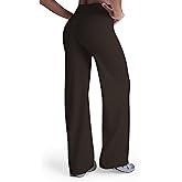 Sunzel Butt Lifting Wide Leg Yoga Pants Women No Front Seam Tummy Control High Waist Booty Gym Workout Straight Leg Bottoms