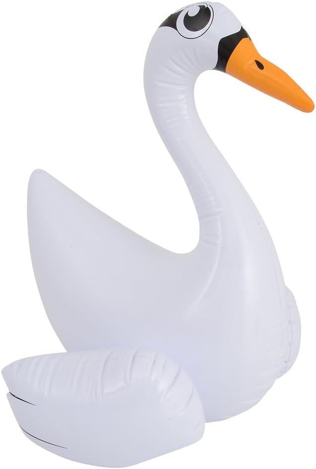 Coconut Float Giant Swan Pool Float; 80" Inflatable Raft