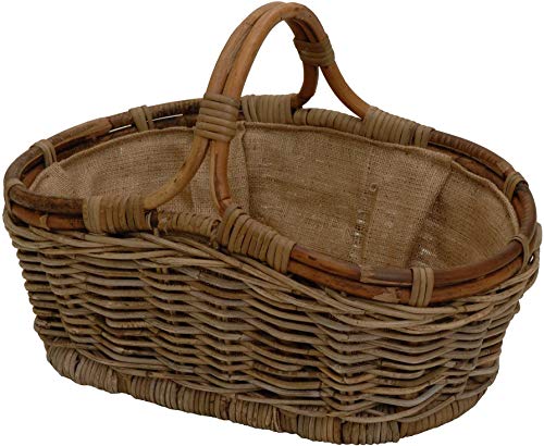 Tragekorb Holzkorb mit Griff Kaminholzkorb zum Tragen Brennholz Korb