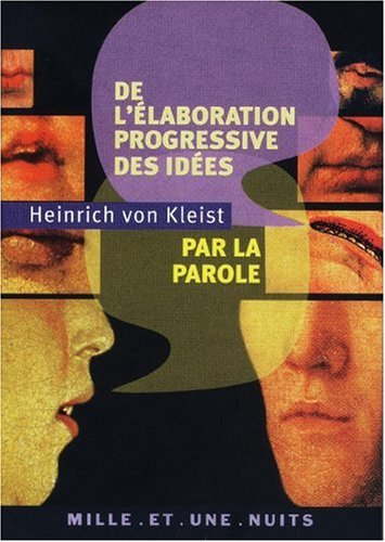De l'élaboration progressive des idées par la parole