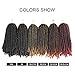 Eerya Afro Spring Twist Crochet Braids 3 Pack Bomb Mini Passion Twists Crochet Hair Ombre Colors Synthetic Jamaican Bounce Short Fluffy Hair Extension 8Inch (1B/27#)