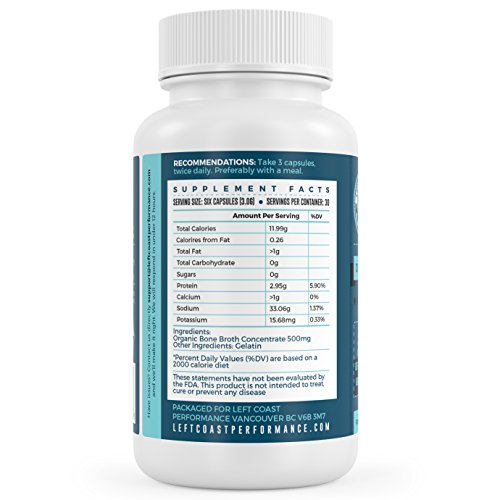 Organic Grass-Fed Bone Broth Capsules with Collagen - 180 Pills. USDA Organic Collagen Supplement. S - //coolthings.us