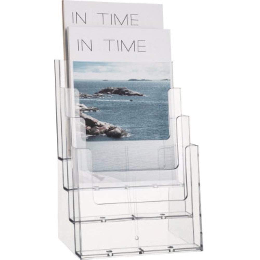 Helit The helpdesk H2352202 Table Brochure Holder 4 x DIN A5 Transparent