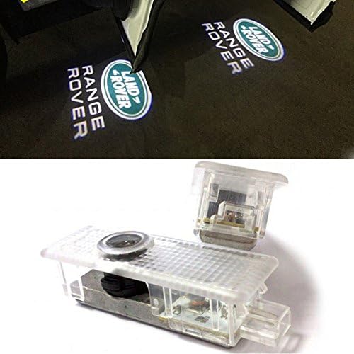TF 2pcs Universal Wireless Car Projection LED Projector Door Shadow Light Welcome Light Laser Emblem Logo Lamps Kit, No Drilling Required (Land Rover)