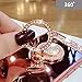 LG V30 Case,LG V30S Case,LG V30 Plus Case,XIHUA Luxury Crystal Rhinestone Soft Rubber Bumper Bling Diamond Glitter Mirror Makeup Case with Ring Stand Holder for LG V30/V30 Plus/V30S (2017)-Rose Gold
