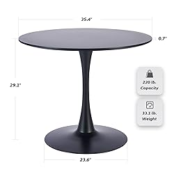 VONLUCE Round Dining Table, 36 Inch Tulip Table