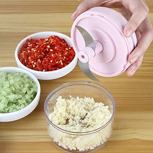 Mini Manual Food Chopper,Durable Hand Held Food Choppers and Dicers