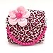 Aligle Little Girl Beauty Set Plush Flower Handbag + 2 Hair Clip + Necklace and Bracelet (Leopard)