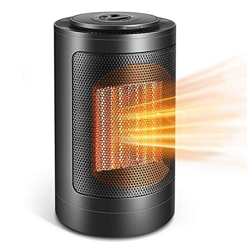 Space Heater, 1500W / 750W Portable Oscillating Ceramic PTZ Electric Heater with Adjustable Thermostat Over-Heat & Tilt Protection for Home and Office