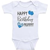 Heart Co Designs Happy Birthday Mommy - Baby to Mom Babygrow Onepiece Bodysuits