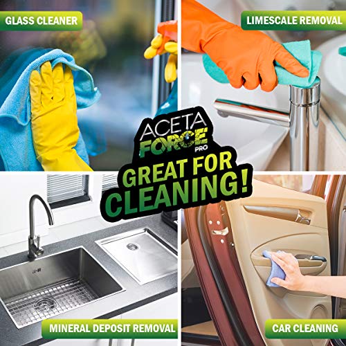 ACETA Force | Industrial Strength 30% Natural Acetic Acid Vinegar for Home & Garden (1 Gallon)