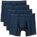 David Archy Men's Breathable Bamboo Rayon Boxer Briefs with Fly in 3 or 4 Pack