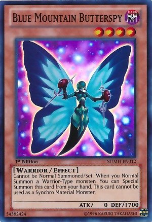 Yu-Gi-Oh! - Blue Mountain Butterspy (NUMH-EN012) - Number Hunters - Unlimited Edition - Super Rare