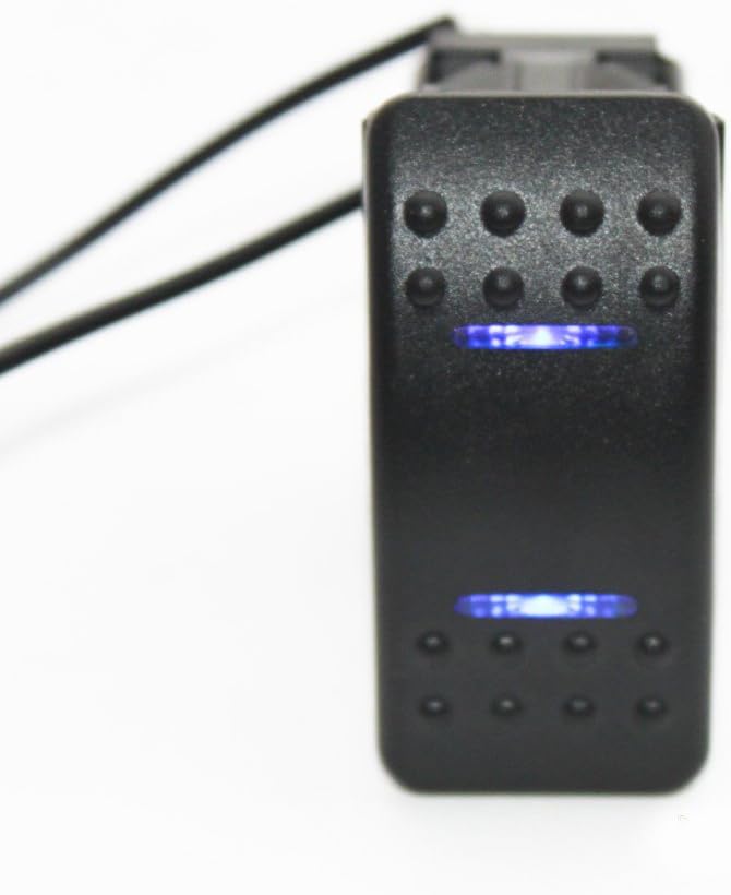 X-Haibei Waterproof Marine Boat Rocker Switch 12V Spdt On Off On 4 Pin Blue LED Light: Automotive