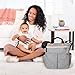 Skip Hop Diaper Bag: Iconic Duo Signature Function Forward Tote with Changing Pad & Stroller Attachement, Grey Melange