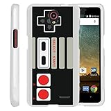 [ZTE Sonata 3 Slim case, ZTE Avid Plus case ][Snap Shell] Hard Plastic Slim White Snap on case with Unique Designs by Miniturtle - Game Controller