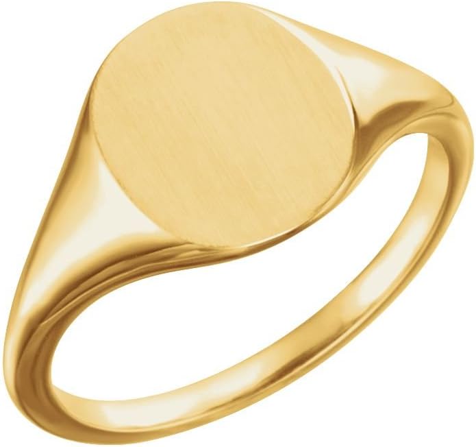 Beautiful Yellow gold 10K Oval Signet Ring