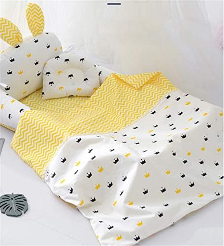 Risareyi 出産祝い オシャレ ベビーネスト 添い寝ベッド オシャレ ベビーベッド 折り畳み式 Color ベビー布団 ベッド 枕 掛布団 ベッドインベッド 1 可爱い柄 出産祝い B07ws7tqwh