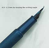 Hongdian erofa Dark Blue Bent Nib Fountain Pen Fude with Converter Box Set view 5