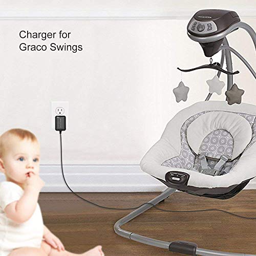 BSSPOWER AC to DC Adapter Power Cord for Graco Simple Sway , Graco Glider, DuetSoothe, DuetConnect LX Baby Swing - Thumbnail 2