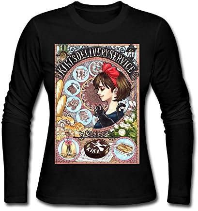 Kiki's Delivery Service T-shirt For Women O-Neck S Black