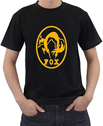 Fox Hound Logo Metal Gear Solid Special Force T-Shirt Short Sleeve Black 2XL