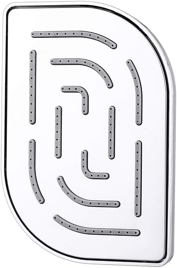 Hamshoo ABS Plastic Overhead Shower 4" Leaf Bath Spray Fixed Shower Head Rainfall Water Saving Shower Head Chrome
