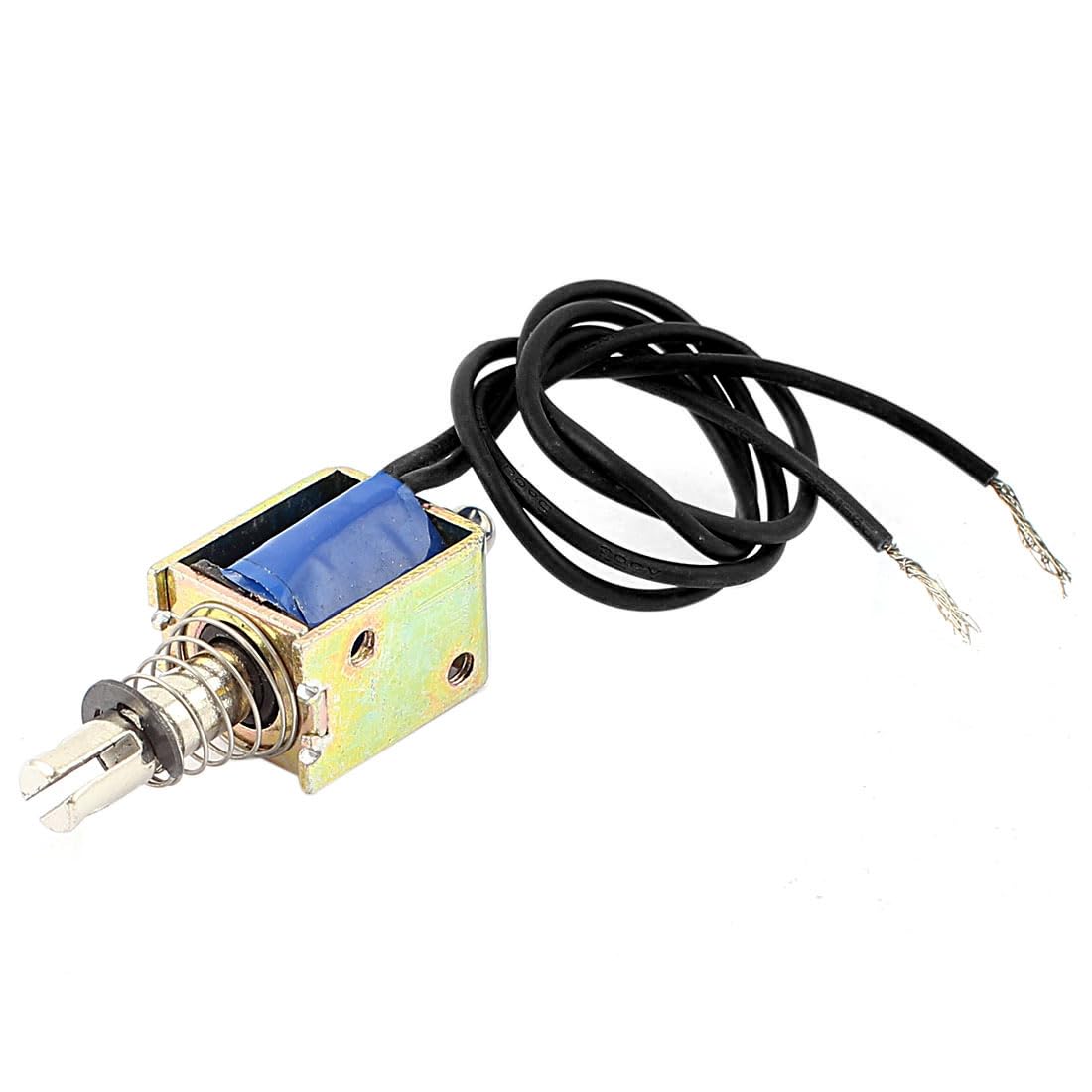 sourcingmap Push Pull Type DC Electromagnet Magnet Solenoid 10mm 4N DC 12V 0.7A