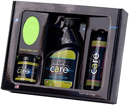 Cilajet Care Kit - Auto Paint Protection Kit: Includes Car-Shampoo 16 oz., Auto Quick-Shine 32 oz., Car Gel-Wax 8 oz., 2 Microfiber Towels
