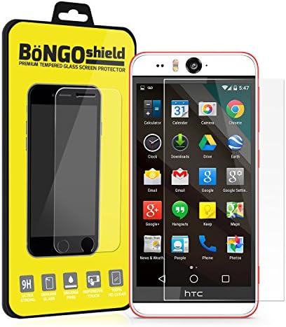 BinTEK Bongo Shield HTC Desire Eye Screen Protector PREMIUM Ballistic HTC Desire Eye Tempered Glass Screen Protector / Compatible with models M910n M910x