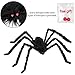 Angelhood 6.6ft Halloween Decorations Giant Spider,Large Fake Hairy Spider Scary Furry Spider Props for Indoor Outdoor Yard Party Halloween Decor,Black