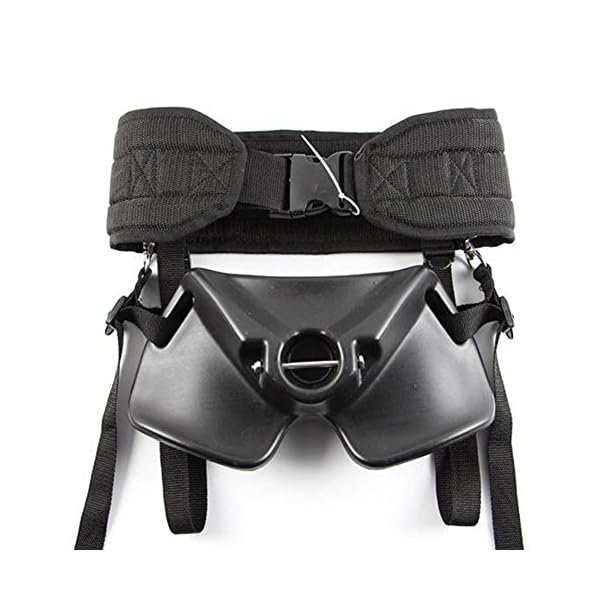 Pellor-Stand-Up-Offshore-Fishing-Gimbal-Padded-Fighting-Belt-Waist-Rod-Holder-Shoulder-Back-Harness-Black-Black-Small-Waistline-30-46inch