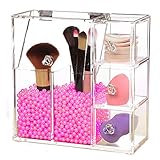WINCAN 5mm Thick Acrylic Makeup Organizer Case with Rosy Pearl (Type1)
