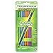 TICONDEROGA Pencils, Wood-Cased Graphite, #2 HB Soft, Pre-Sharpened, Assorted Color Barrels, Black Lead, 10-Pack (13932)