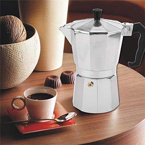 HEELPPO Espresso Glas Kaffeekocher Kaffeekanne Espressokocher Tropfkanne Achteckige Mokka-Kaffeekanne Aluminium… – Bild 6