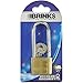 Brinks 161-42001 1-9/16-Inch 40mm Solid Brass Padlock with 2.5-Inch Shackle, 1-Pack