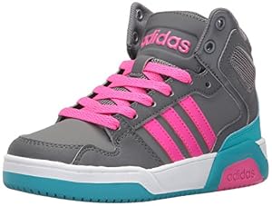 Image of adidas Girls' BB9TIS MID K Sneaker, Four/Shock Pink/Grey Five, 11 Medium US Little Kid
