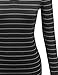 MBE Women's Basic V-neck Stripe Sweater Various Color Tops